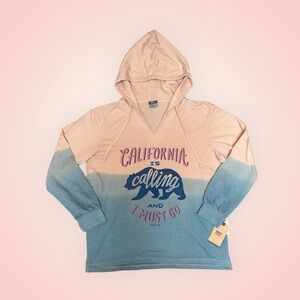 NWT MV Sport California is Calling Ombré Hoodie, Size‎ XXL, MSRP $50